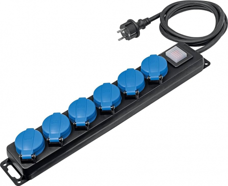 Prelungitoare casnice - Prelungitor cu 6 prize cablu 1.5m H07RN-F 3G1,5 230V 16A max. 3500W IP44
