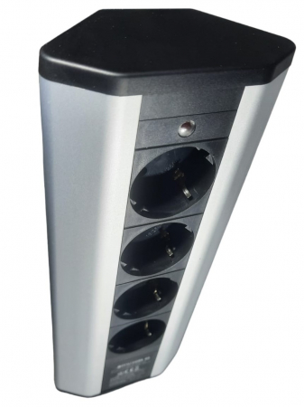 Prelungitor grup 4 prize schuko pentru colt montaj pe blat sau birou 16A 3680W 230V cablu 1.8 metri 3G1.5 si led indicator de prezenta tensiune [12]