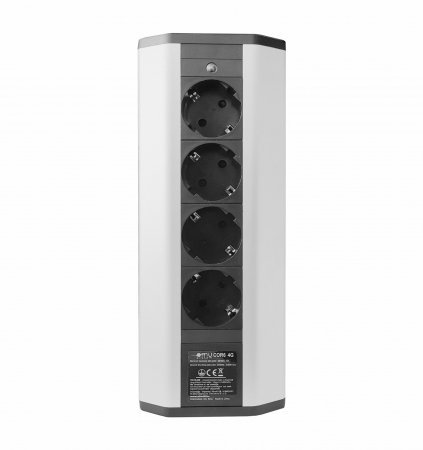Prelungitor grup 4 prize schuko pentru colt montaj pe blat sau birou 16A 3680W 230V cablu 1.8 metri 3G1.5 si led indicator de prezenta tensiune [2]