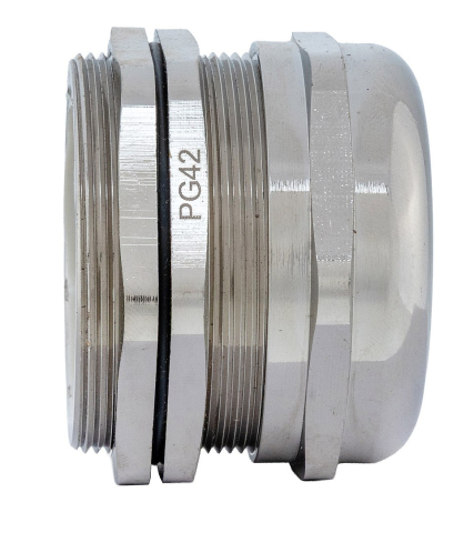 Presetupa metalica PG42 din alama nichelata diametru 32 - 38 mm IP68 [1]