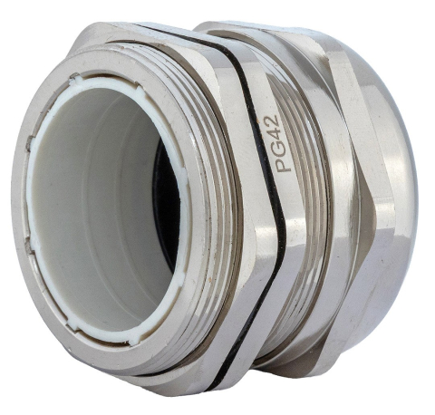 Presetupa metalica PG42 din alama nichelata diametru 32 - 38 mm IP68 [2]