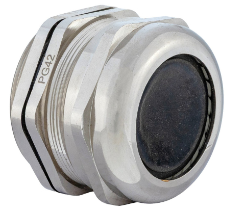 Presetupa metalica PG42 din alama nichelata diametru 32 - 38 mm IP68 [3]