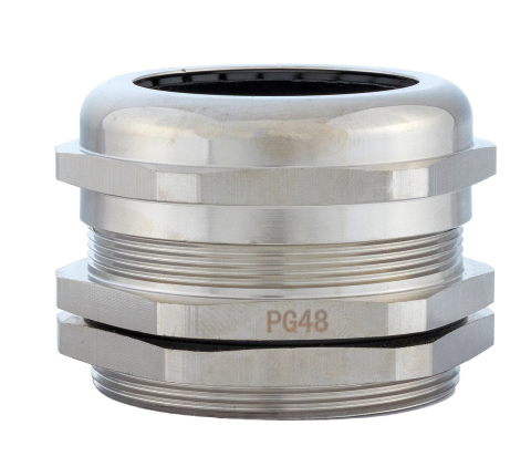 Accesorii tablouri electrice - Presetupa metalica PG48 din alama nichelata pentru cablu cu diametru 37 - 44 mm IP68