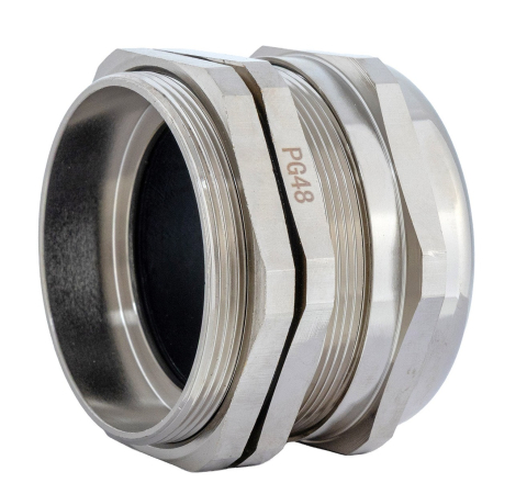Presetupa metalica PG48 din alama nichelata pentru cablu cu diametru 37 - 44 mm IP68 [2]