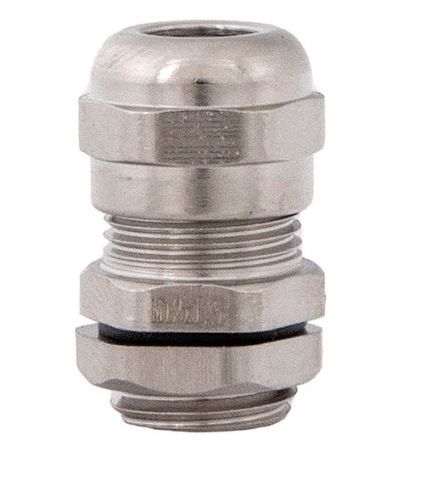 Accesorii tablouri electrice - Presetupa metrica M12 din metal alama nichelata diametru 3-6.5mm IP68