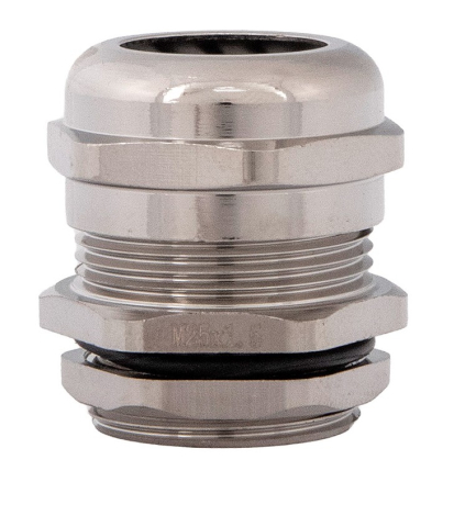 Accesorii tablouri electrice - Presetupa metrica M25 din metal alama nichelata diametru 13-18mm IP68