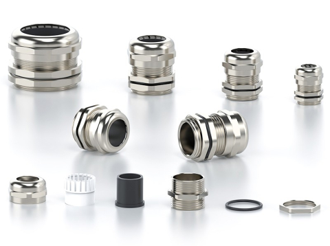 Presetupa metrica M50 din metal alama nichelata diametru 32-38mm IP68 [6]