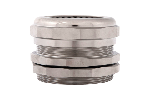Accesorii tablouri electrice - Presetupa metrica M80 din metal alama nichelata diametru 55-62mm IP68