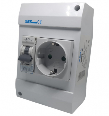 Tablouri electrice - Priza aplicata schuko cu protectie copii si siguranta 1P C 16A 130x87mm IP20 230V AC 50/60Hz