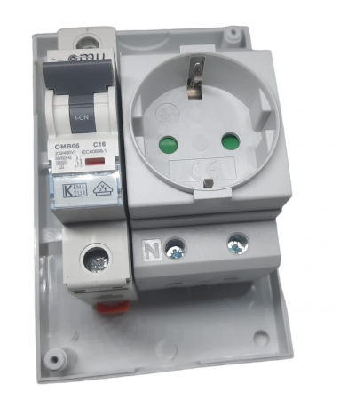 Priza aplicata schuko cu protectie copii si siguranta 1P C 16A 130x87mm IP20 230V AC 50/60Hz [2]