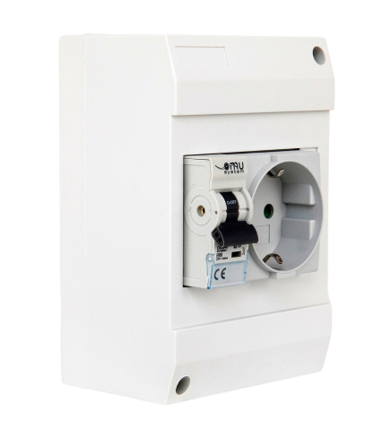 Priza aplicata schuko cu protectie copii si siguranta 1P curba B 16A 130x87mm IP20 230V AC 50/60Hz [5]