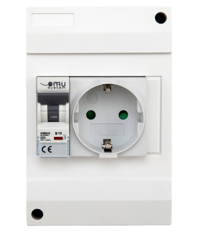 Priza aplicata schuko cu protectie copii si siguranta 1P curba B 16A 130x87mm IP20 230V AC 50/60Hz [3]