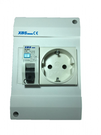 Priza aplicata schuko cu protectie copii si siguranta diferentiala P+N C 16A 30mA 130x87mm IP20 [1]