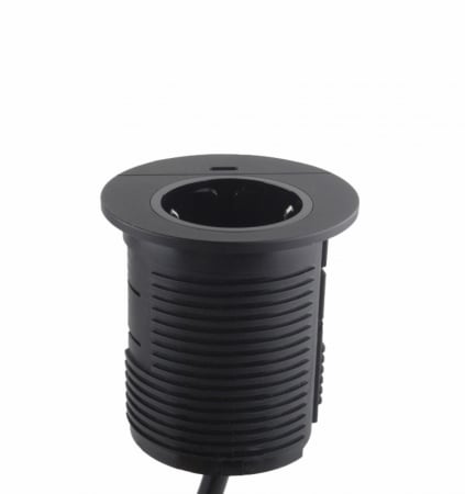 Priză incastrabilă, sistem conector rotund încorporat pentru birou cu încărcător USB-C 250VAC 16A cablu 1,8m [1]