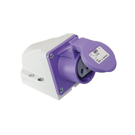 Prize si fise electrice - Priza industriala CEE 2 poli 24V 16A aplicata IP44