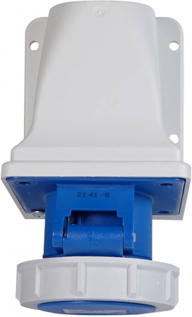 Priza industriala monofazica aplicata 3 poli 2P+E 32A 6h 230 V (50+60 Hz) albastra IP67 [5]