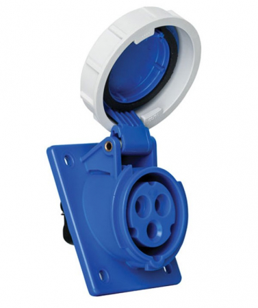 Tablouri electrice - Priza industriala monofazica incastrabila 3 poli 16A 2P+E 6h 220-250V 50-60Hz IP67