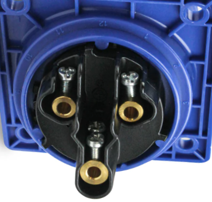 Priza industriala monofazica incastrabila 3 poli 16A 2P+E 6h 220-250V 50-60Hz IP67 [1]