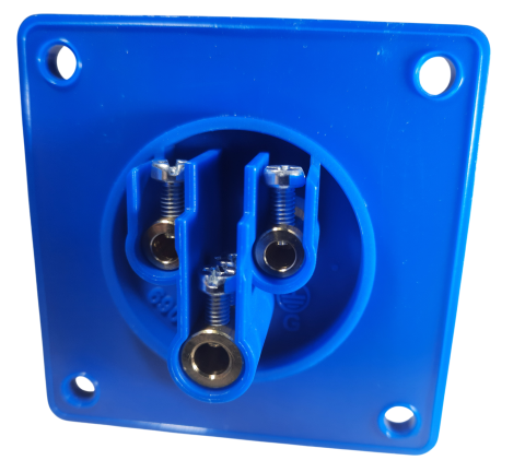 Priza industriala monofazica incastrabila 3 poli 16A 6h 220-250V 50-60Hz IP44 [2]