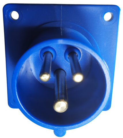 Priza industriala monofazica incastrabila 3 poli 16A 6h 220-250V 50-60Hz IP44 [4]