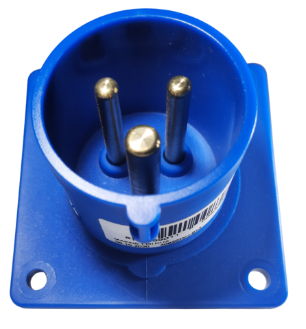 Priza industriala monofazica incastrabila 3 poli 16A 6h 220-250V 50-60Hz IP44 [5]