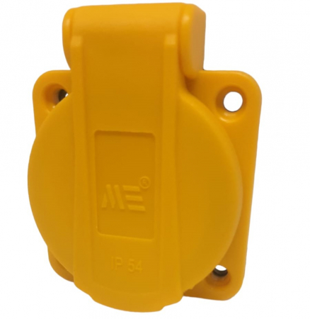 Priza schuko incastrabila galbena pentru tablouri electrice 16A IP54 [3]