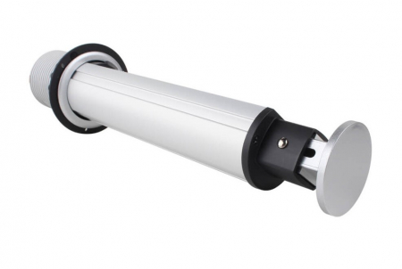 Priză schuko încastrabilă în blat de birou sau bucătărie, 3 posturi 220-240VAC 16A + 2 prize USB cablu 1.8m, pop-up [2]