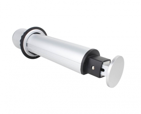 Priză schuko încastrabilă în blat de birou sau bucătărie, 3 posturi 220-240VAC 16A cablu 1.8m, pop-up cu  indicator de prezenţă tensiune [2]