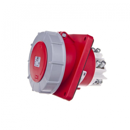Priza trifazica 4 poli 125A 3P+E incastrabila ST oblica 6h CEE 380V IP67 [3]