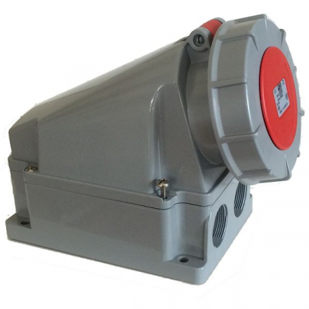 Priza trifazica aplicata 4 poli 63A 3P+E 6h CEE 380V IP67 [2]