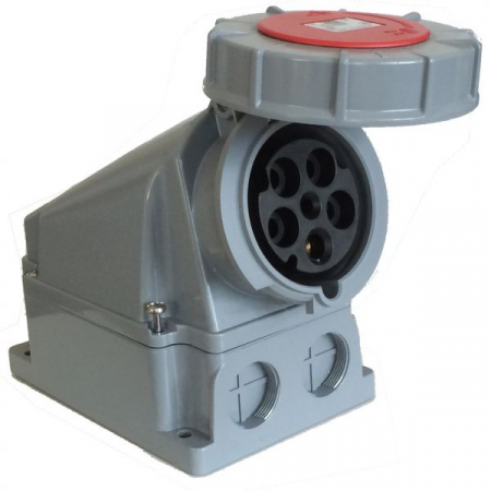 Priza trifazica aplicata 5 poli 63A 3P+N+E 6h CEE 380V IP67 [5]
