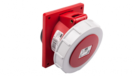 Priza trifazica incastrabila oblica 4 poli 32A 3P+E 6h CEE 380V IP67 [2]