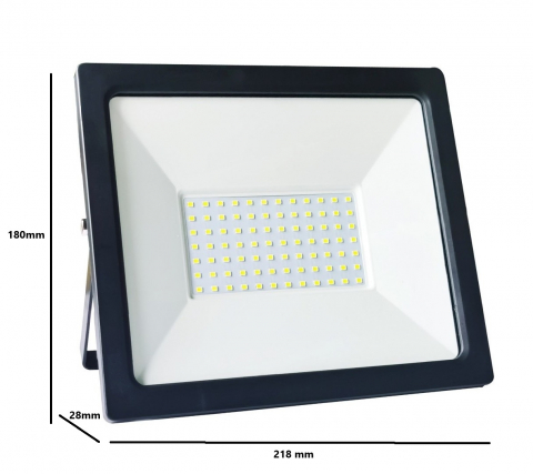 Proiector LED 70W 7000lm 4000K lumina naturala 25.000 ore, cablu 150mm H05RN-F 3x1mm² 240V IP65 [2]
