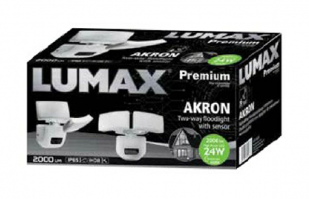Reflector reglabil LED LUMAX AKRON exterior 24W 4000K cu senzor 2000lm IP65 [6]