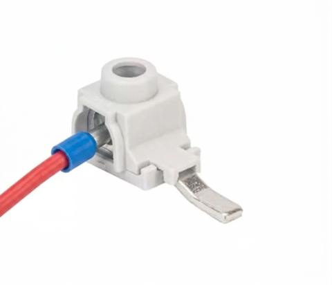Set 10 bucati cleme terminale 63A de conectare conductor maxim 16mm²  la sigurante impreuna cu pieptene busbar [1]