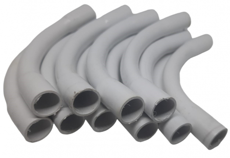 Tuburi rigide din plastic PVC bergman - Set 10 bucati cot plastic pentru teava PVC tub bergman 16mm
