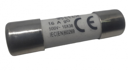 Set 10 sigurante 10x38 16A fuzibile cilindrice ceramica  500V AC gG [2]