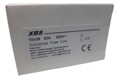 Set 10 sigurante 10x38 20A fuzibile cilindrice ceramica  500V AC gG [3]