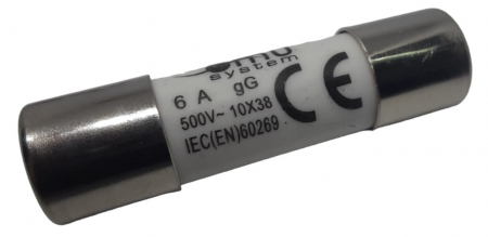 Set 10 sigurante 10x38 6A fuzibile cilindrice ceramica  500V AC gG [1]