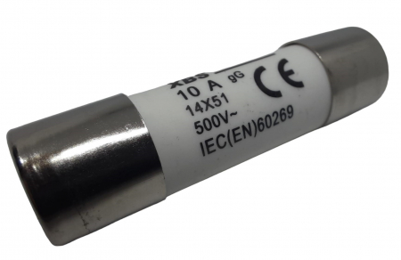 Set 10 sigurante 14x51 10A fuzibile cilindrice ceramica 500V AC gG [1]