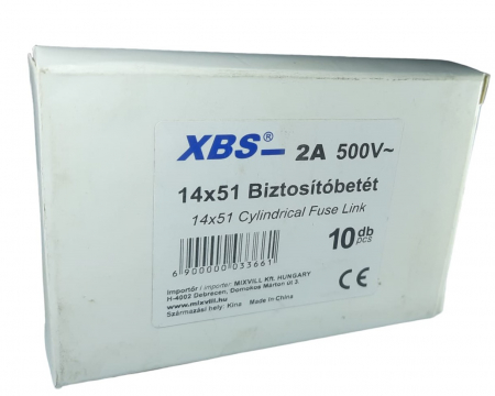 Set 10 sigurante fuzibile cilindrice ceramica 14x51 2A 500V AC gLgG [2]