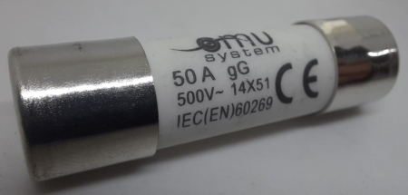 Set 10 sigurante fuzibile cilindrice ceramica 14x51 50A 500V AC gG [1]