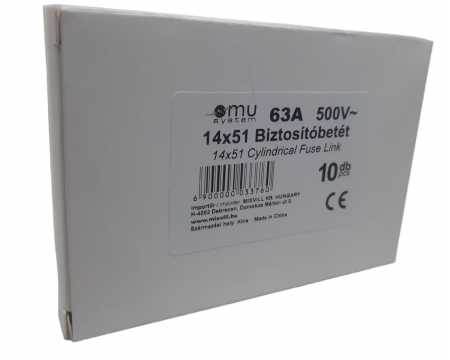 Set 10 sigurante fuzibile cilindrice ceramica 14x51 63A 500V AC gG [2]