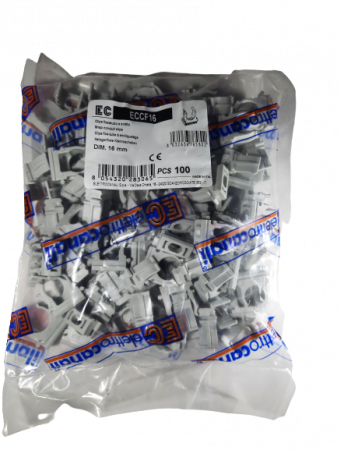 Set 100 buc cleme 16mm PVC pentru prindere tuburi teava conectabile [3]