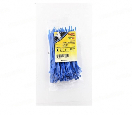 Set 100 buc colier cablu 140x3.6mm din plastic albastru Cobra 9134 [4]