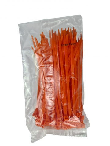 Set 100 buc colier cablu 140x3.6mm din plastic portocaliu Cobra 9137 [1]