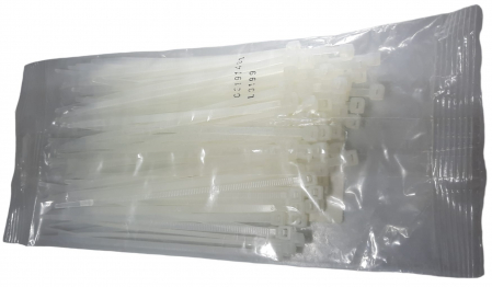 Set 100 buc colier cablu 200x2.5mm din plastic alb Cobra 9080 [1]