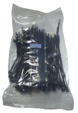 Set 100 buc colier cablu 200x2.5mm din plastic negru Cobra 9081 [1]