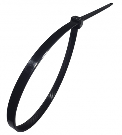 Set 100 buc colier cablu 290x7.6mm din plastic negru rezistenta 54.4kg Cobra 9431 [5]