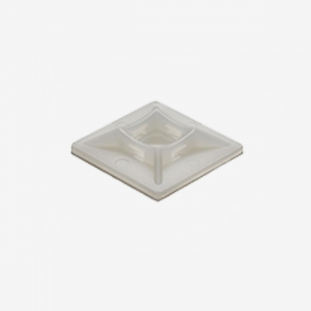 Accesorii electrice - Set 100 buc suport cleme albe adezive 27x27 din plastic pentru prindere colier plastic 9660 Cobra
